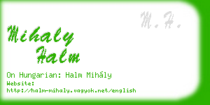 mihaly halm business card