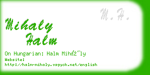 mihaly halm business card